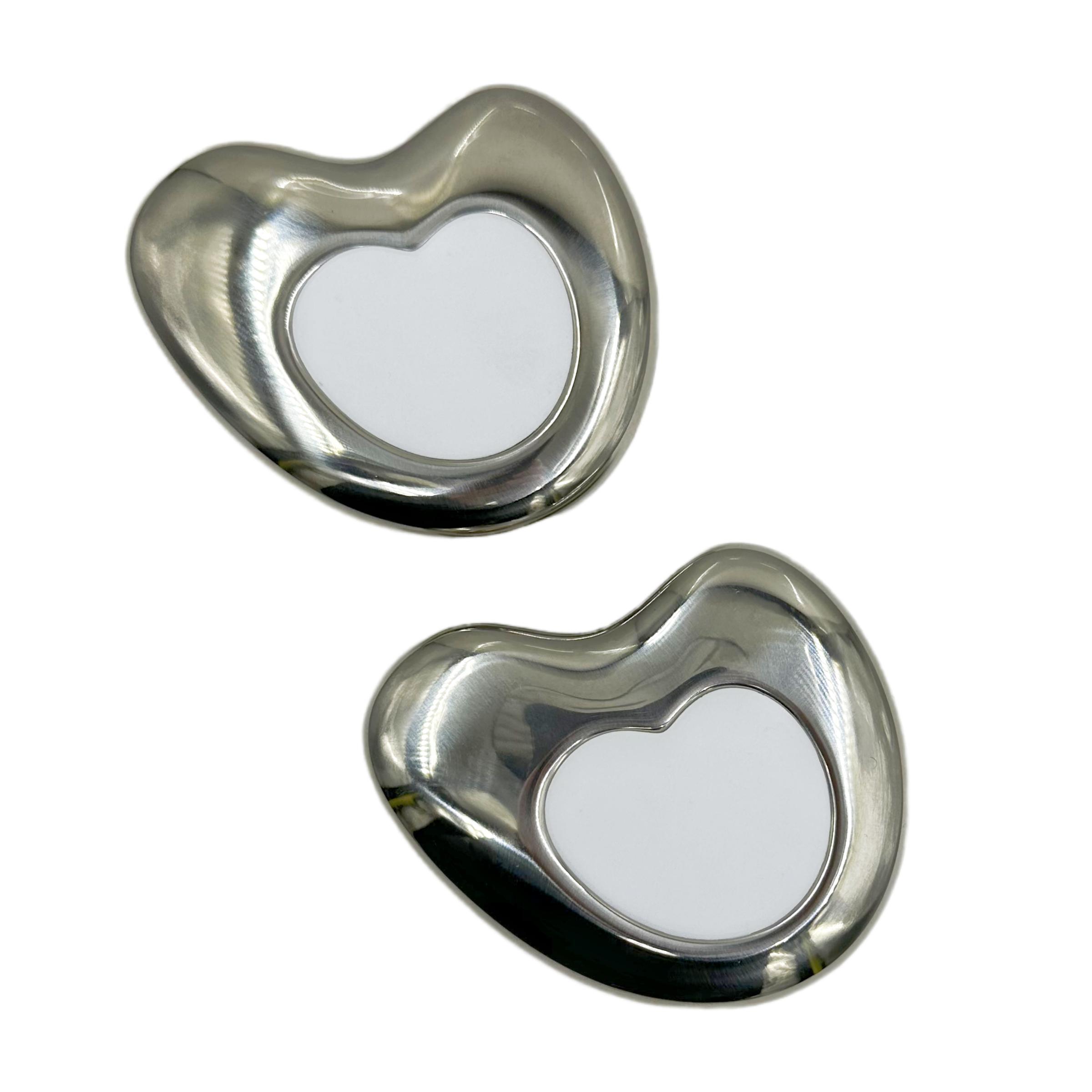 OEM brand heart shaped stainless steel ice gua sha massager liquid beauty anti-aging face ice roller