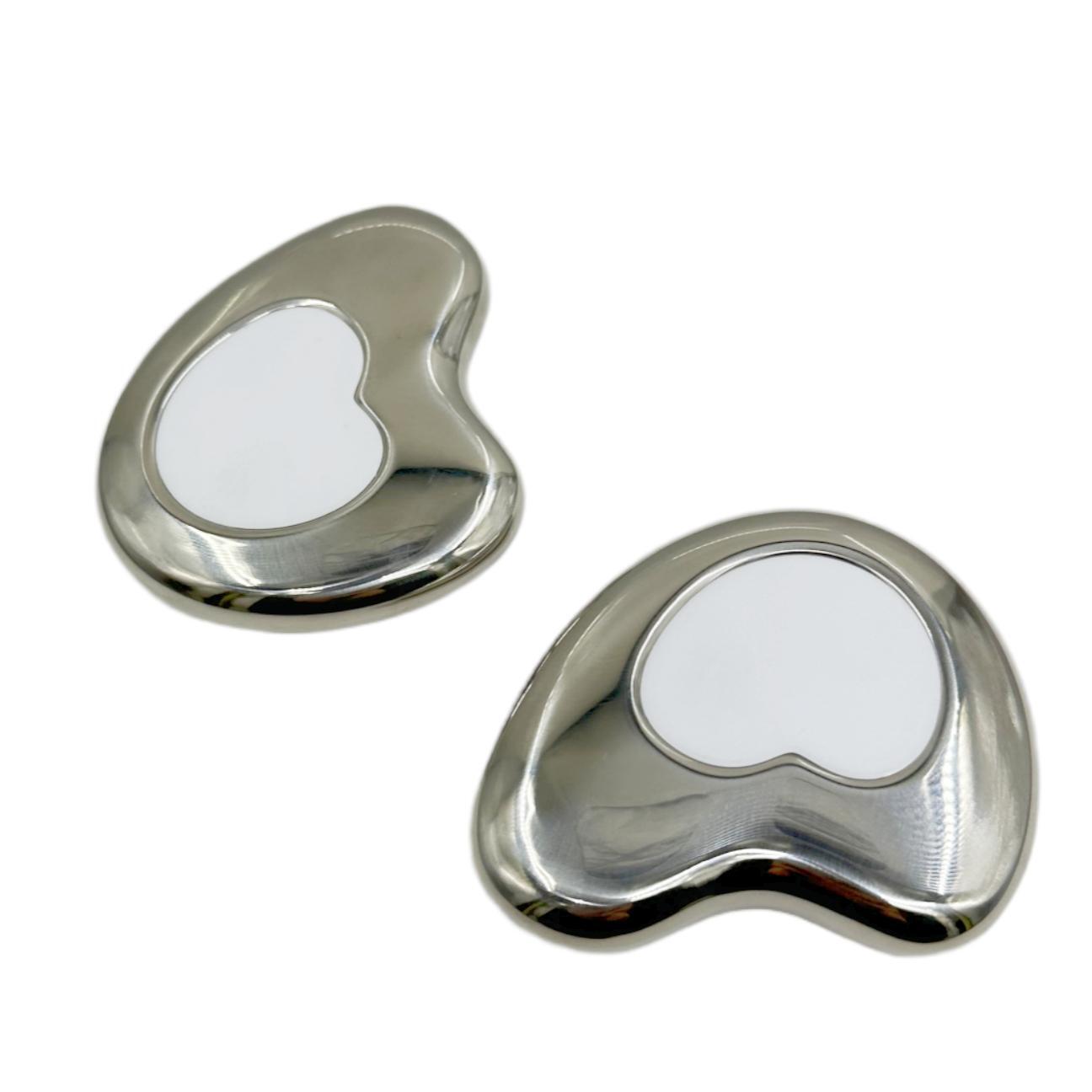 OEM brand heart shaped stainless steel ice gua sha massager liquid beauty anti-aging face ice roller