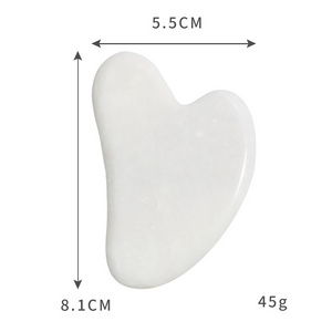 wholesale heart shaped white gua sha Xiuyan jade gua sha massage