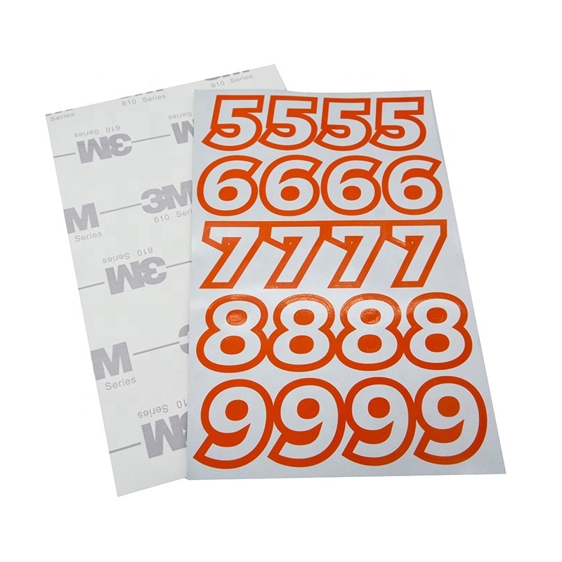 custom 3m 4inch best engineering grade reflective house mailbox number stickers for distbution box