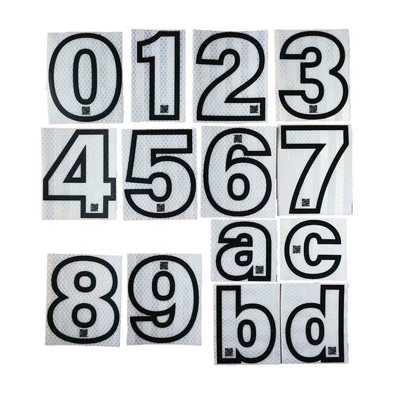 custom 3m 4inch best engineering grade reflective house mailbox number stickers for distbution box