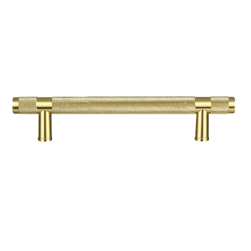 China Supplier Brass Decorative Knurled Cabinet Double Holes Hardware Pull Handle Hardware