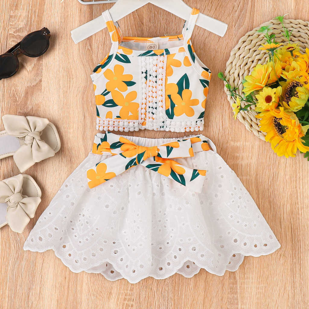 2023 Baby Girl Dress Lovely Summer Baby Sleeveless Dresses for Girls Cotton Princess Skirt