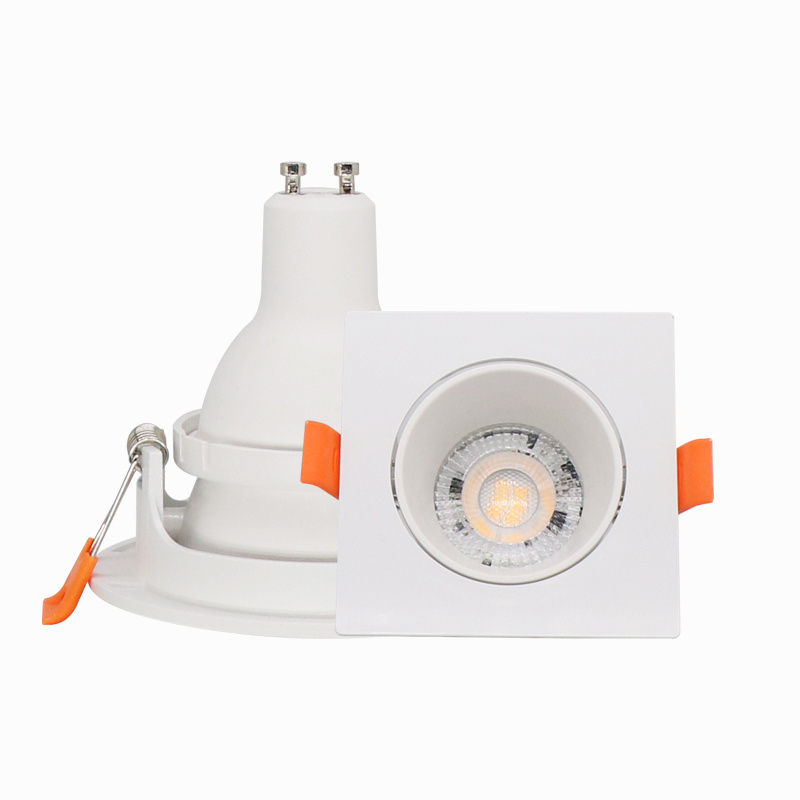 New Design 5W MR16 GU10 Hotel Square Mini Smart Anti Glare Ceiling Adjustable Surface Trimless COB Recessed LED Light Downlights