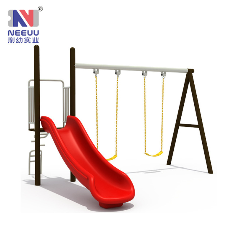 Outdoor High Quality Nice Design Alloy Iron Swing And Slides Playground For Kids