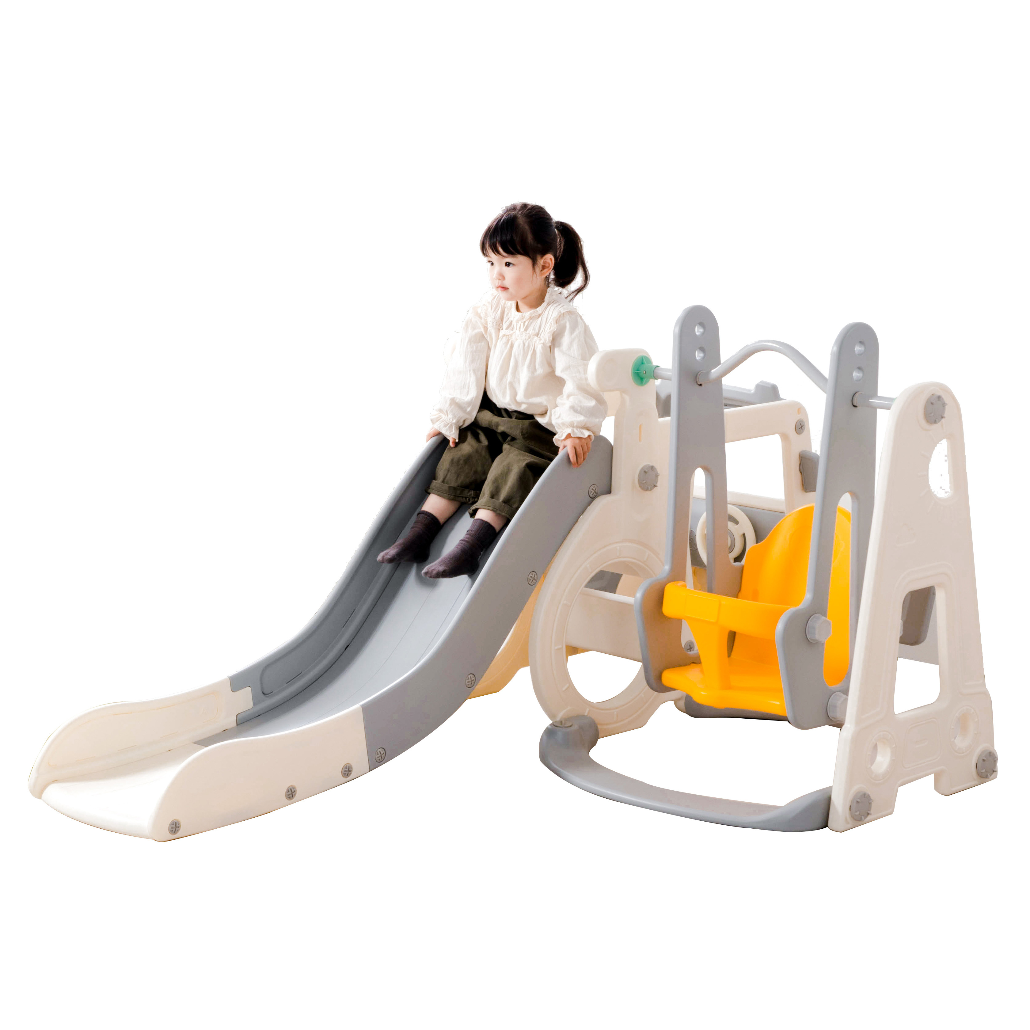 kids slide and swing set fold slide with basketball indoor baby slide and swing