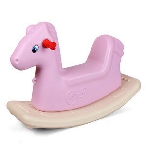 Cheap price plastic double color toy pony rocking horse for kids