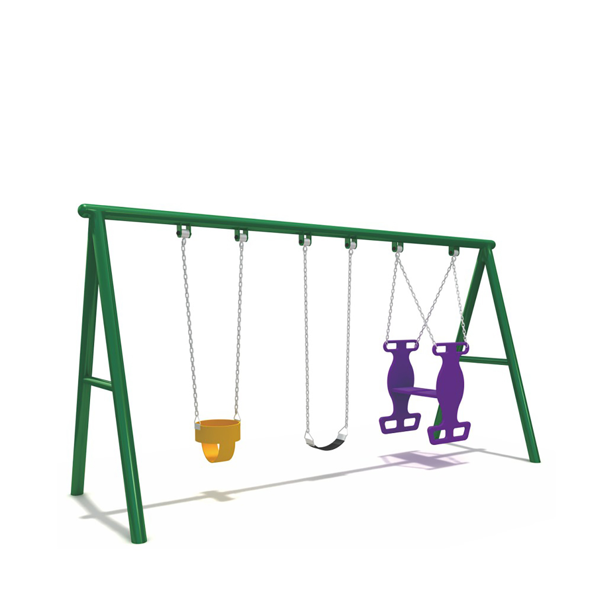 4 seats children swing sets outdoor playground equipment for sale