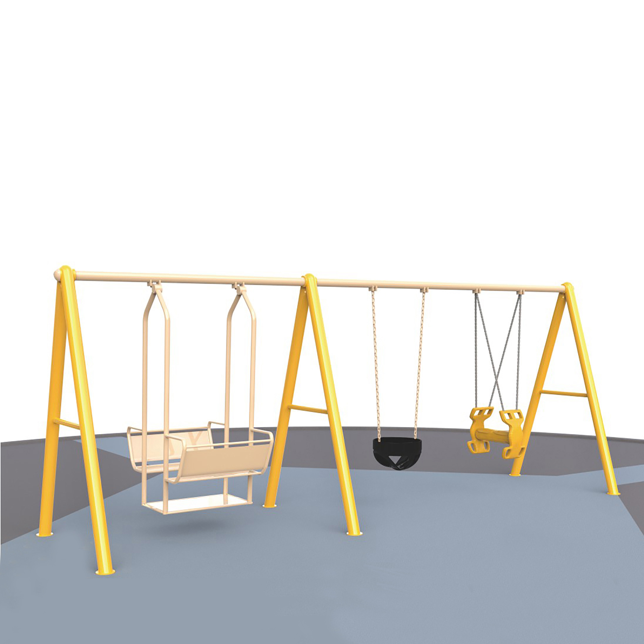 4 seats children swing sets outdoor playground equipment for sale