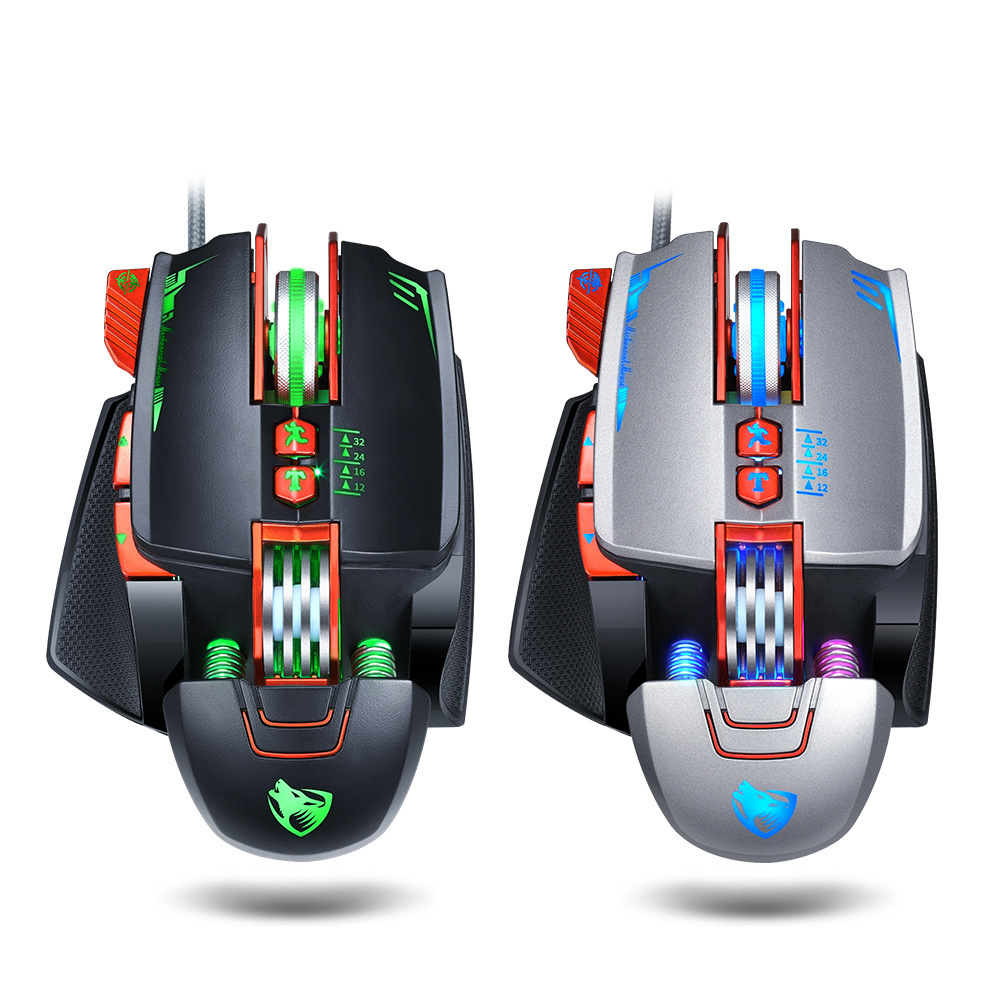 V9 game mouse high-end electronic sports machinery colorful light macro programming wired mouse net cafe mouse