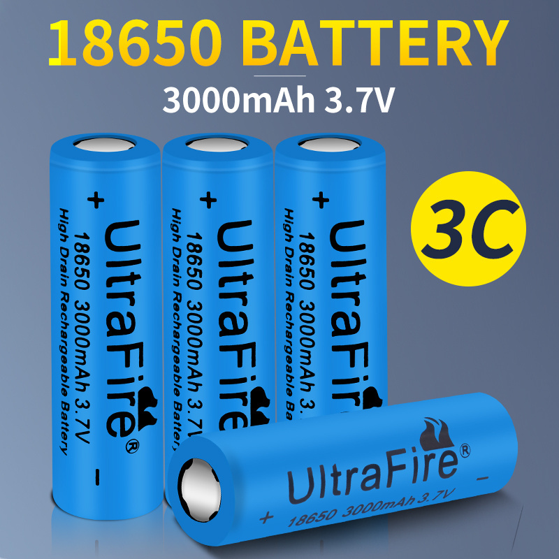 UltraFire 18650 3000mAh 3.7V Li-ion Rechargeable Battery for LED Flashlight