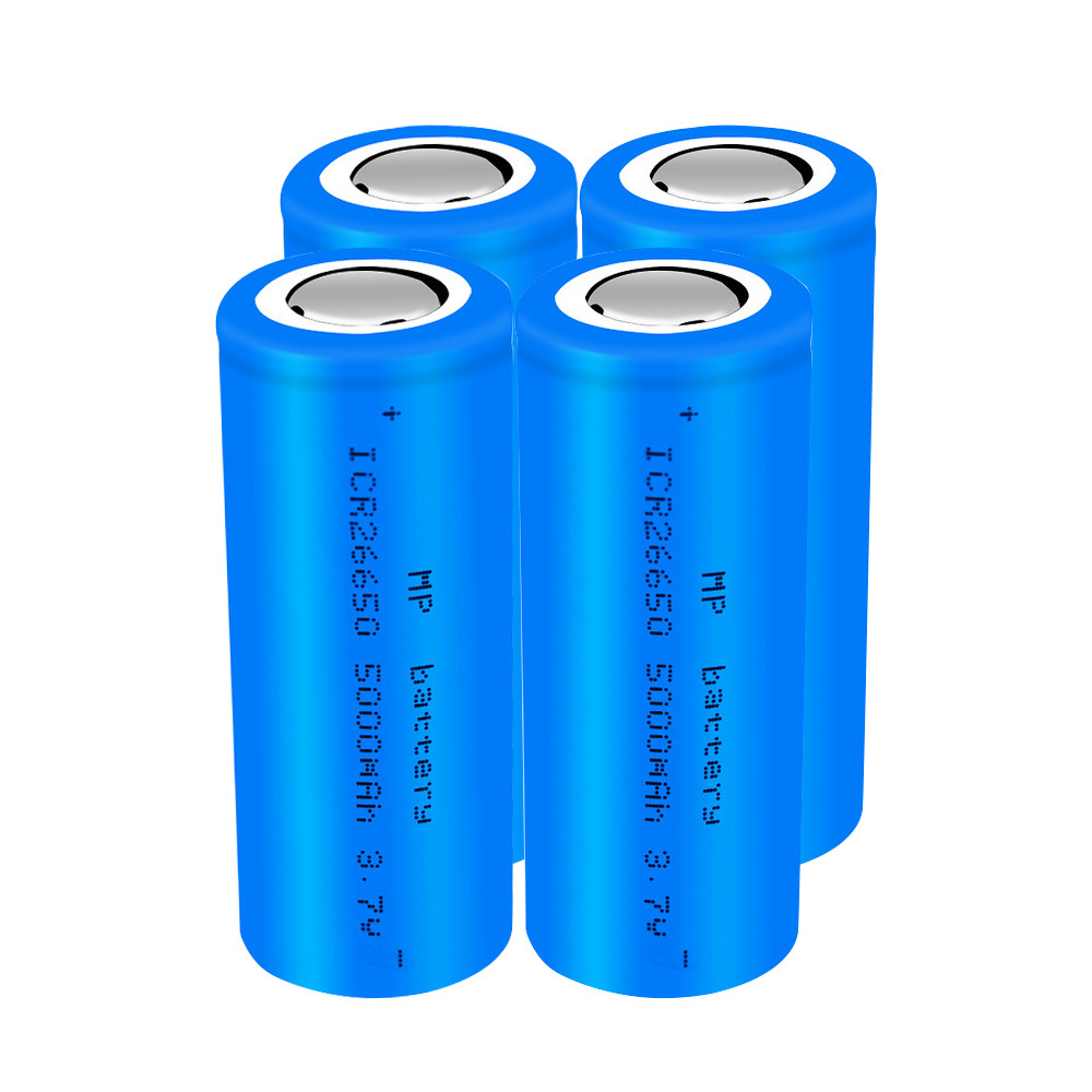 High Quality Large Capacity Hot 3.7v 5000mAh 1C ICR 26650 Rechargeable Lithium flashlight Battery