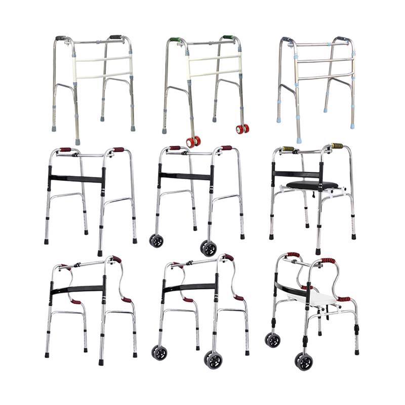 Hebei Wholesale 120kg Load-bearing Adjustable Aluminum Alloy Folding Walker For Adults