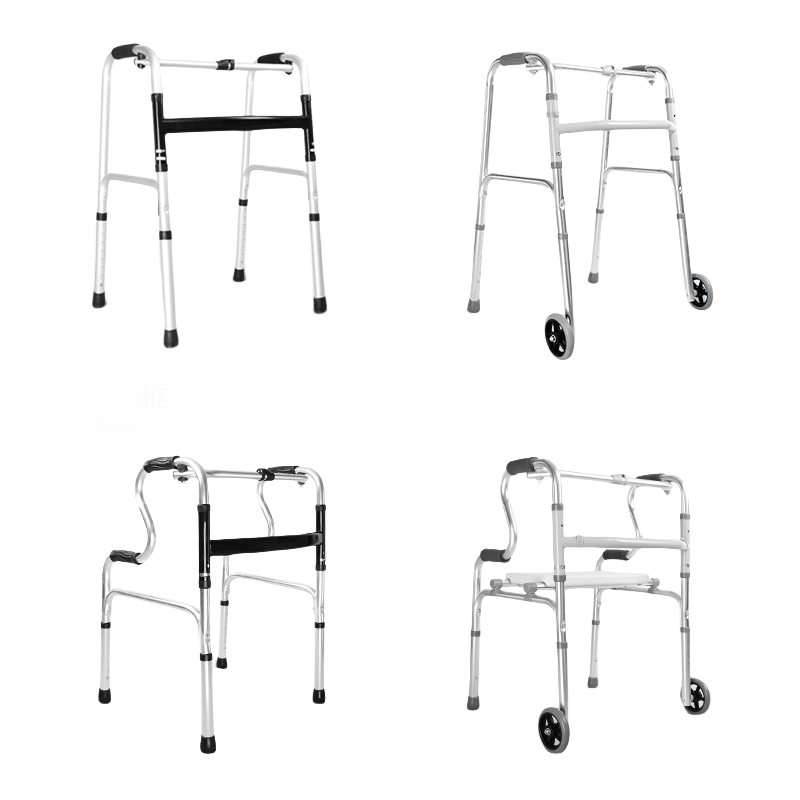 Hebei Wholesale 120kg Load-bearing Adjustable Aluminum Alloy Folding Walker For Adults