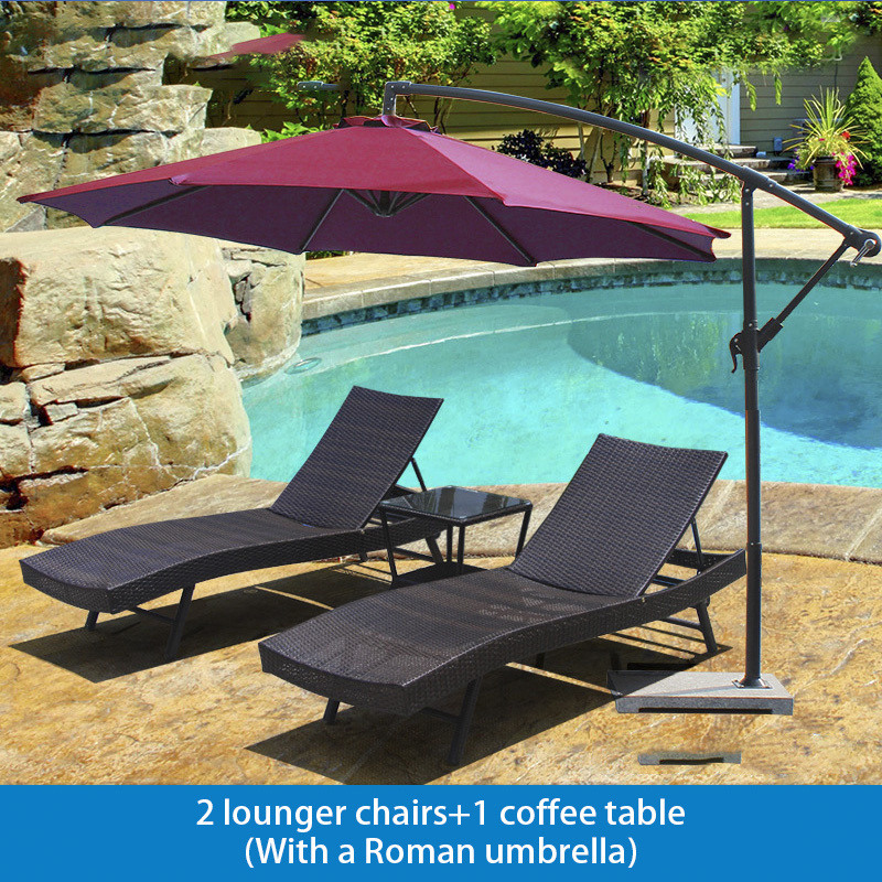 Foldable stainless steel shelf pool chair modern designer outdoor day bed lounge patio sun loungers