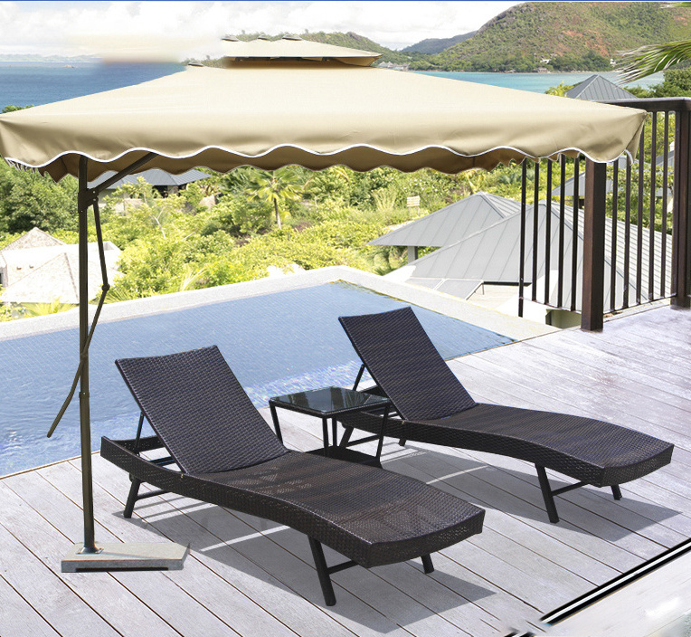 For Pool Side Cushion Covers Outdoor Patio Garden Sun Loungers Wholesale Teak Double Aluminium Metal Outdoor Furniture Modern