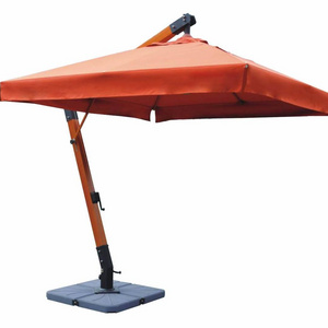 Outdoor waterproof umbrella height adjustable patio aluminum frame umbrella with base for garden