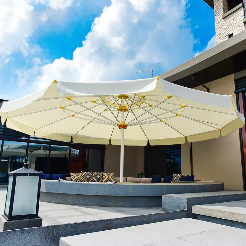 Heavy duty beach shade UVproof umbrella outdoor large beach umbrella for garden and villa