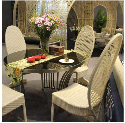 Wholesale One Stop Service modern design outdoor restaurant hotel rattan wicker dining high back chair