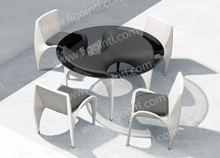 All weather garden dining sets leisure patio rattan wicker furniture hotel outdoor chair and table set