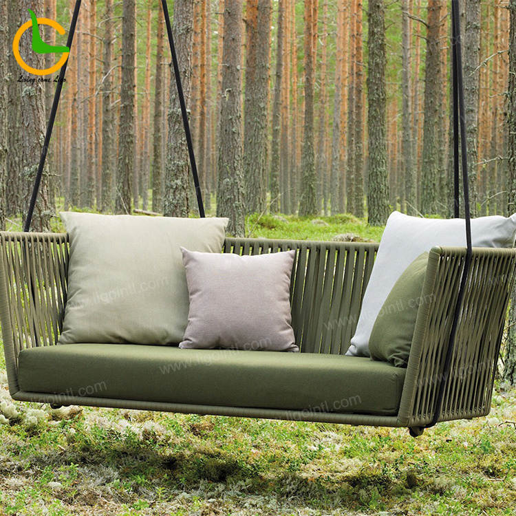 LIGO leisure weather hanging rattan wicker lounger garden furniture outdoor swing bed