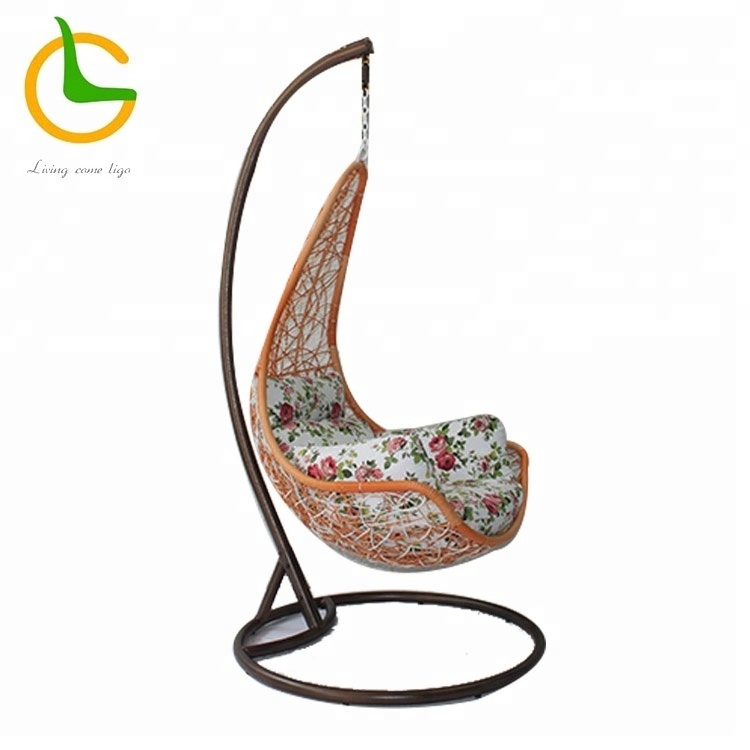 High Quality Modern garden furniture patio large swing chair cheap price rattan hanging egg chair