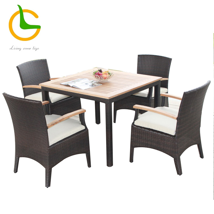 Foshan Wholesale Hotel Outdoor Garden Rattan Wicker Cafe Restaurant Chairs And Tables For Park And Villa