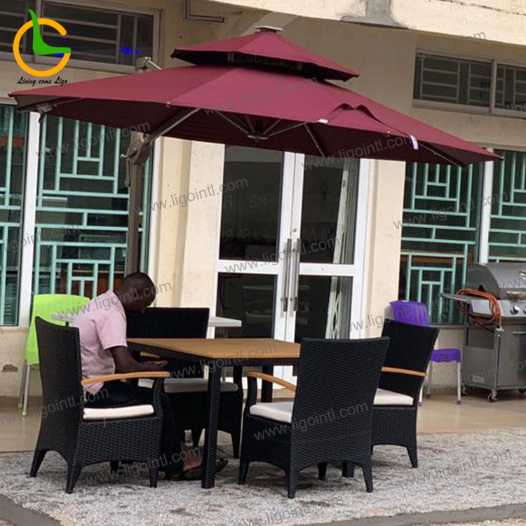 Foshan Wholesale Hotel Outdoor Garden Rattan Wicker Cafe Restaurant Chairs And Tables For Park And Villa