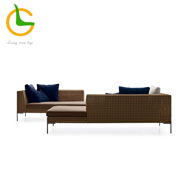 Modern rattan wicker sectional sofa  set for garden Outdoor Patio Furniture