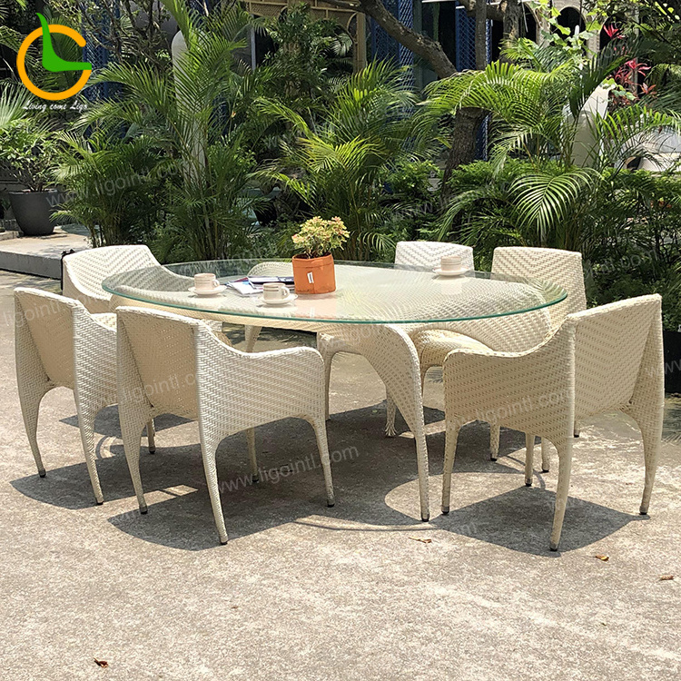 All weather garden dining sets leisure patio rattan wicker furniture hotel outdoor chair and table set