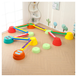 Stepping Stones for Kids Indoor Outdoor Balance Stones-10 Pcs Exercise Balance Coordination Sensory Training Balance Beam Toys