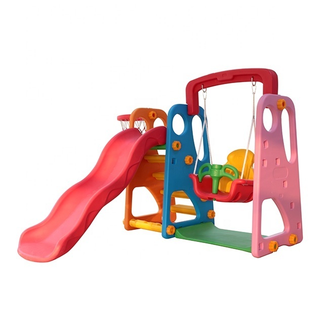 Hot Selling 3 in 1 Baby Slide and Swing Set Indoor Playground Slide Toys