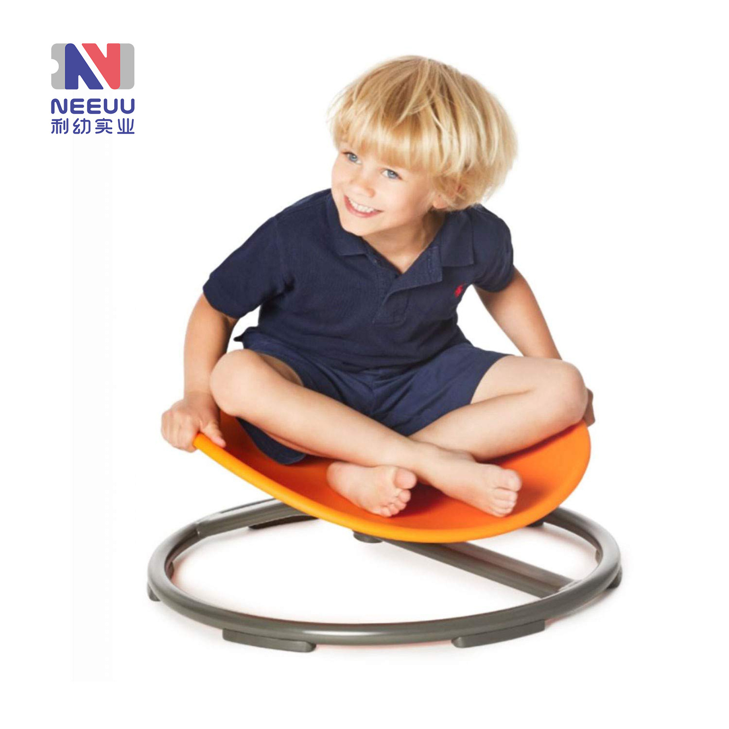 Autism Kids Swivel Chair Carousel Spin Sensory Chair Training Body Coordination Sensory Rotating Disc Wobble Chair for Kids