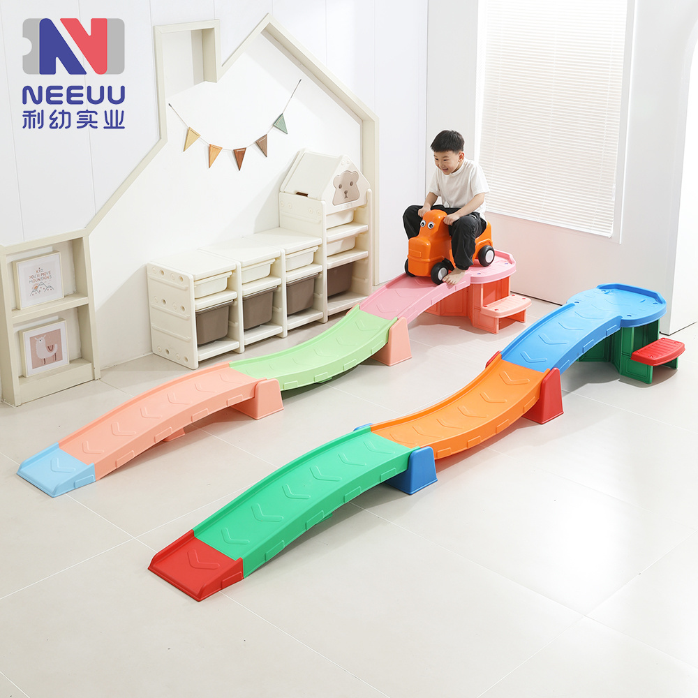 children hotselling kindergarten plastic ride on toy cars track roller coaster three-stage scooter plastic car for baby