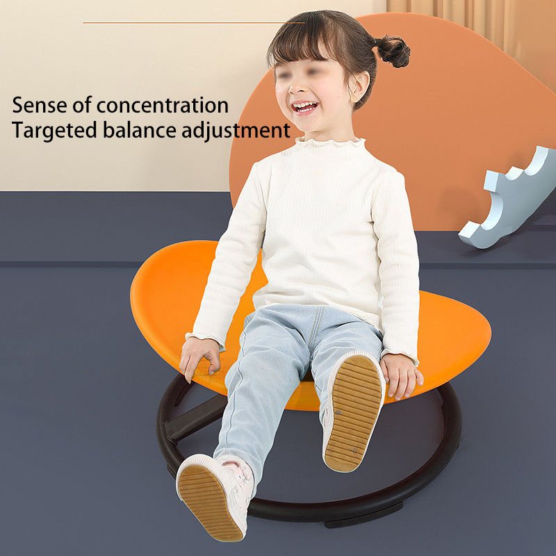 Autism Kids Swivel Chair Carousel Spin Sensory Chair Training Body Coordination Sensory Rotating Disc Wobble Chair for Kids