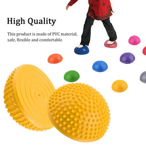 Sensory Balance Pods Hedgehog Stability Balance Trainer Dots for Kids Adults Foot Massage Balls Yoga Semicircle Stepping Stones