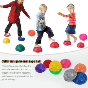 Hedgehog Balance Pods for Kids Toddler Montessori Toy Sensory Training Toys Half-round Yoga Balance Massage Ball Stepping Stone