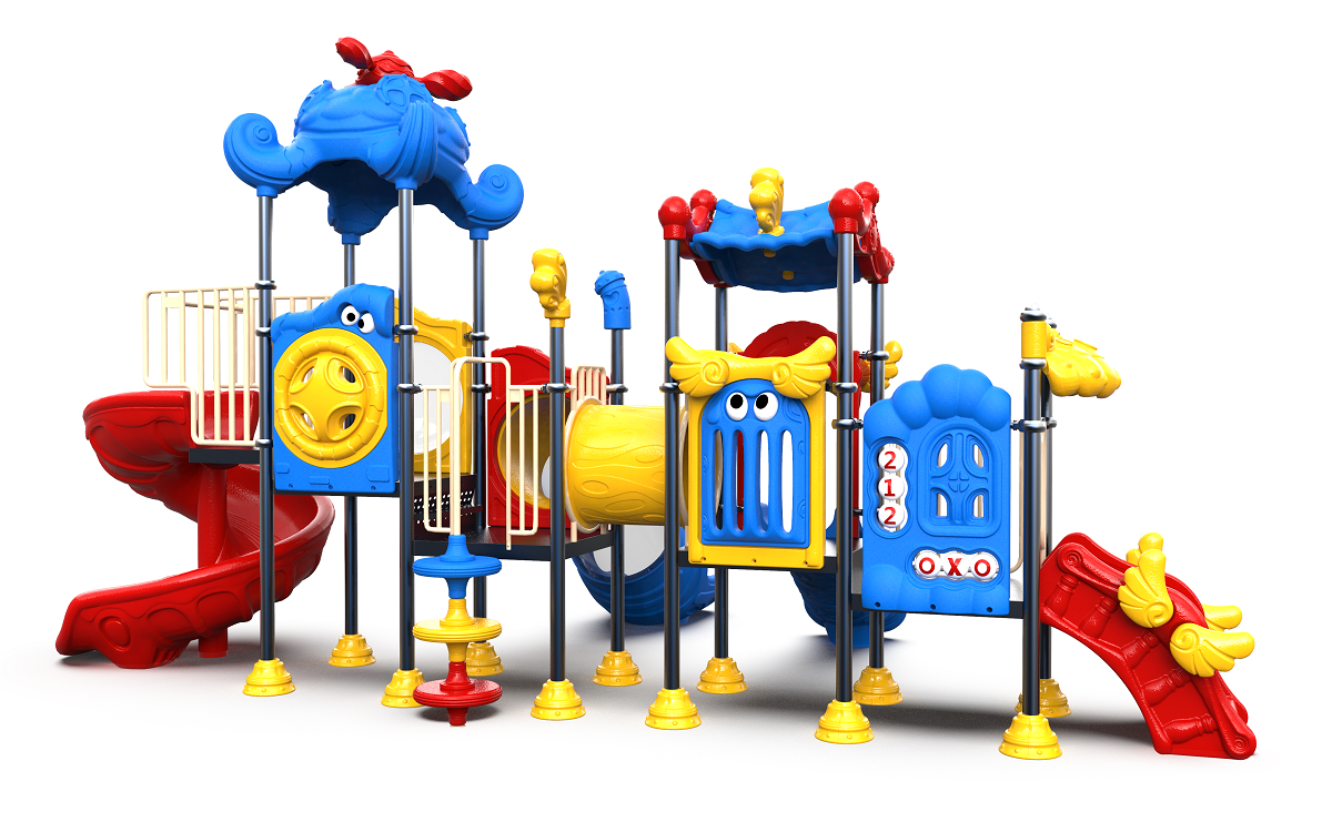 Hot Selling Outdoor Playground Structure with Slide New Adult and Kids Plastic Playgrounds for Park and Garden Amusements