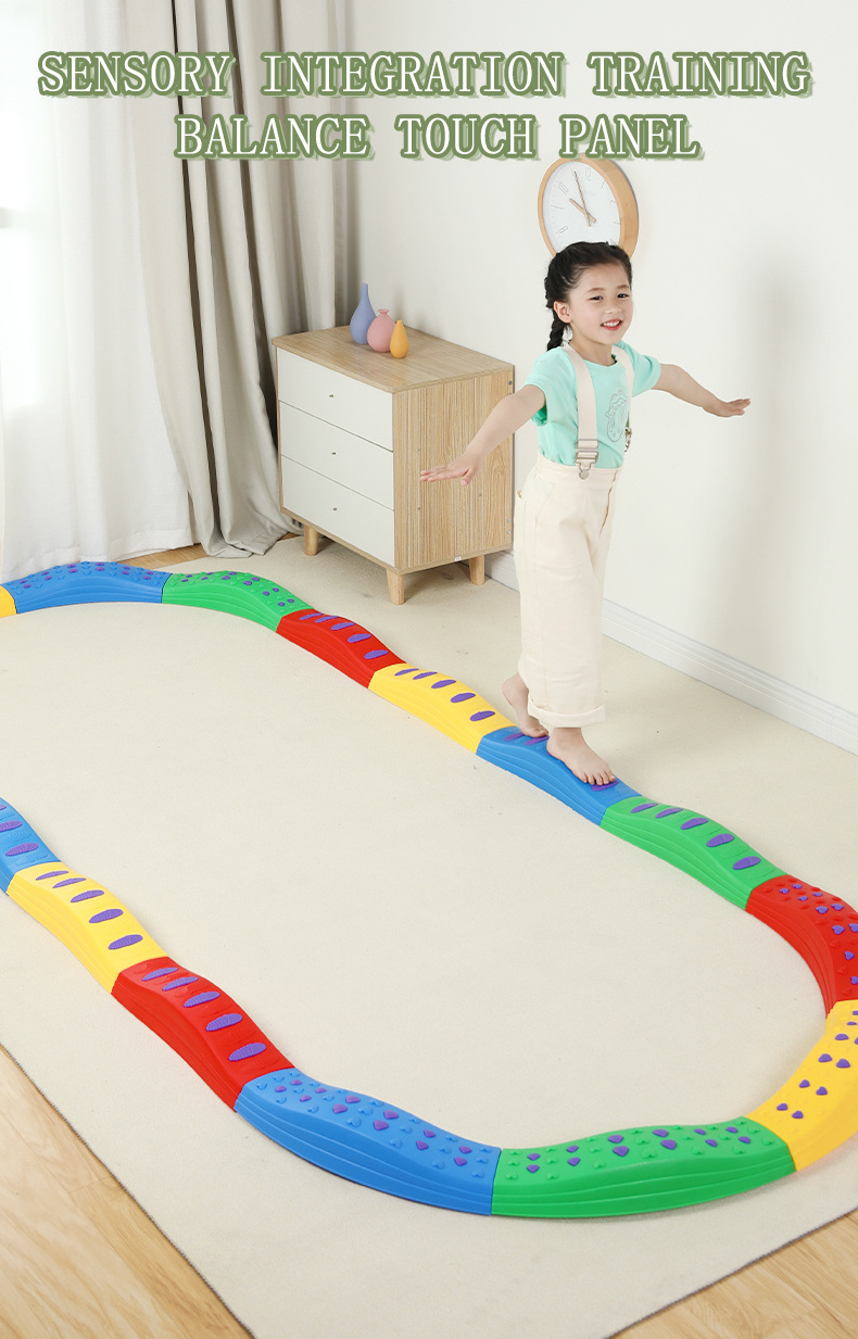 Kids Indoor Balance Beam Balance Blocks Gym Toys for Children Balance Board Toddler Stepping Stones Obstacle Course Toy for Kids