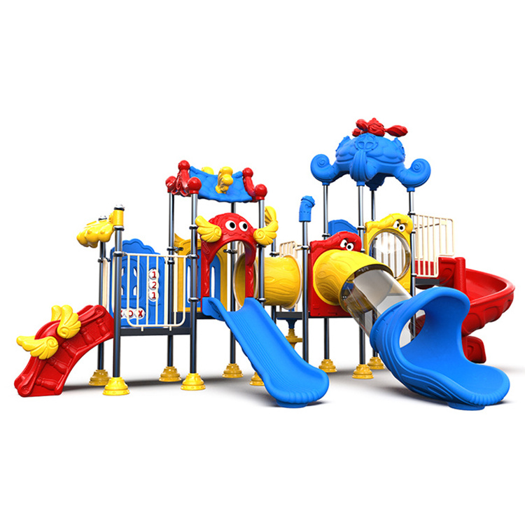 Hot Selling Outdoor Playground Structure with Slide New Adult and Kids Plastic Playgrounds for Park and Garden Amusements