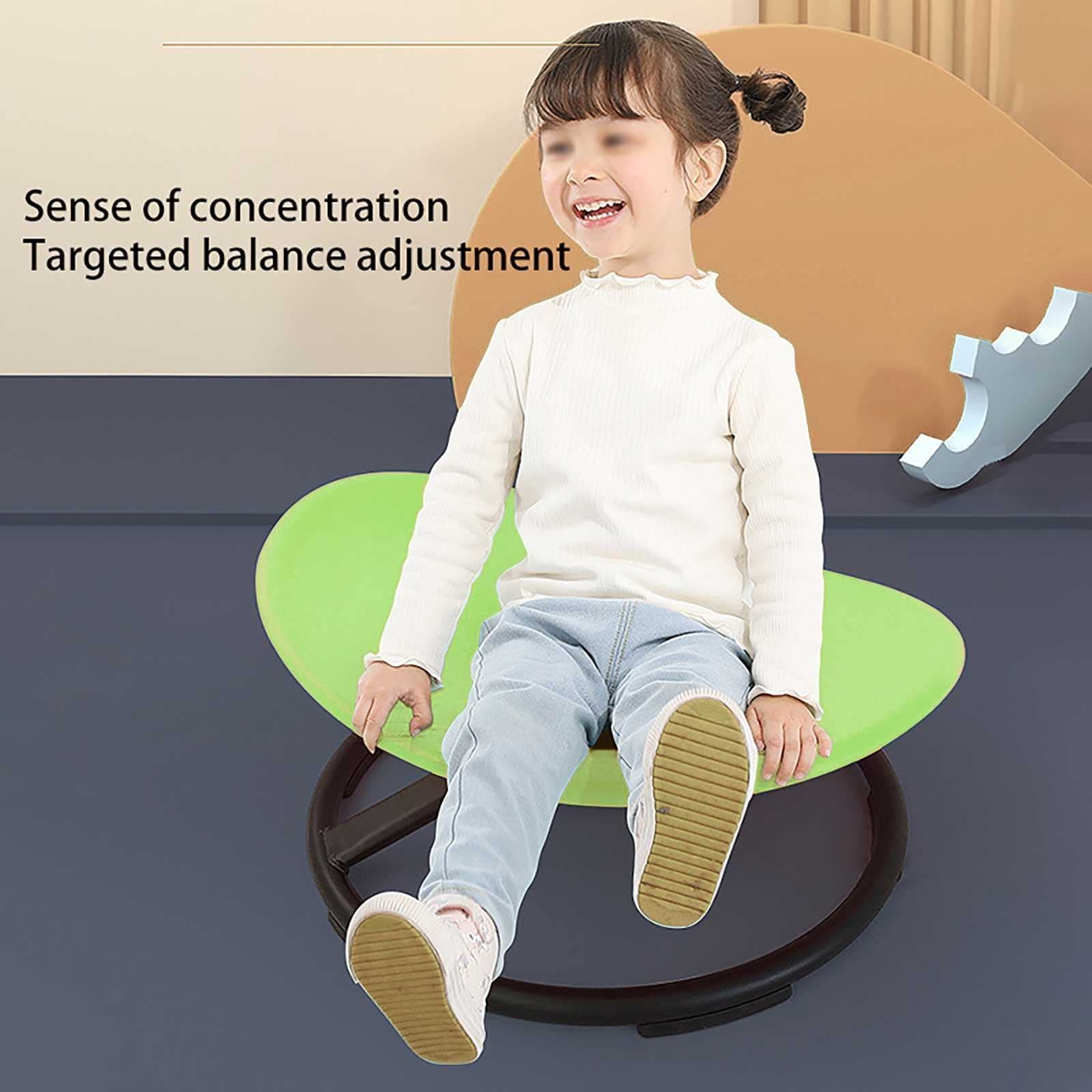 Kids Swivel Chair Sensory Rotating Disc for Kids Spinning Chair Wobble Chair Kids Balance Toys Games Sensory Training Equipments