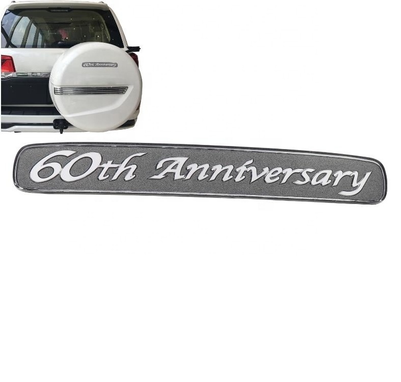 60th Anniversary Acrylic Custom Car Emblem For 09-15 Toyota Land Cruiser Prado FJ150 LC150 Badge Logo