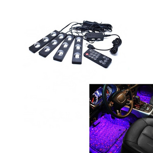 Car Seat Bottom Mat Starry Light USB Car Projector Led Ambient Auto Atmosphere Interior Star Meteor Lamp