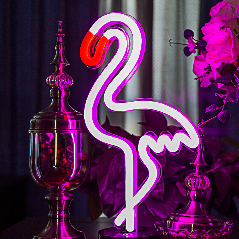 Wholesale table decoration neon desk light stand decorative neon lamp