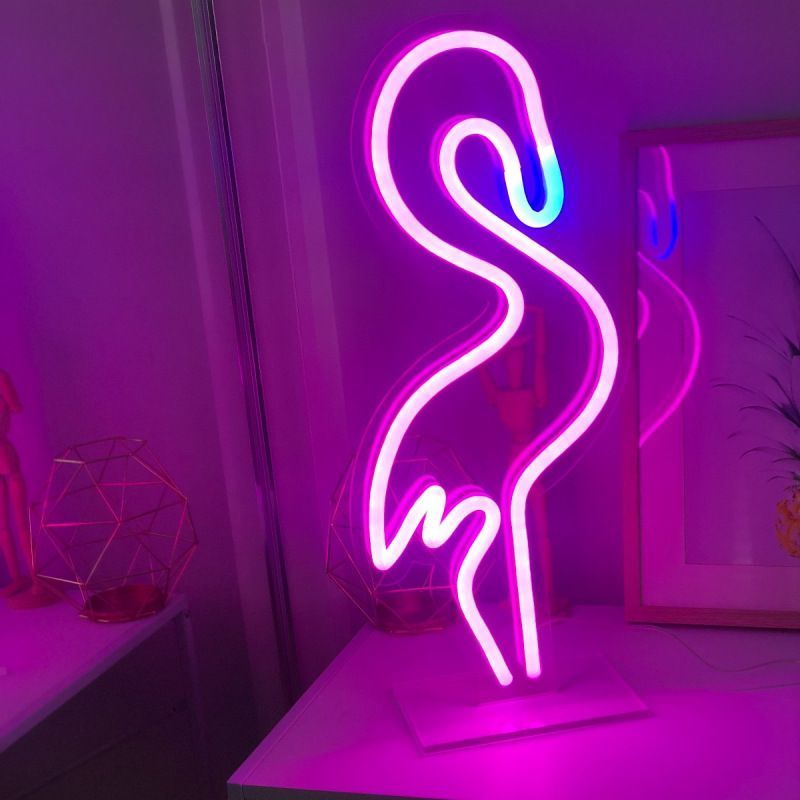 Wholesale table decoration neon desk light stand decorative neon lamp