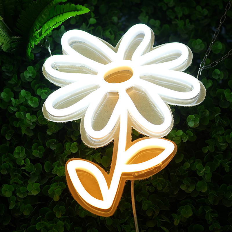 Ice cream flower neon decorations indoor led neon sign happy birthday acrylic custom led neon light