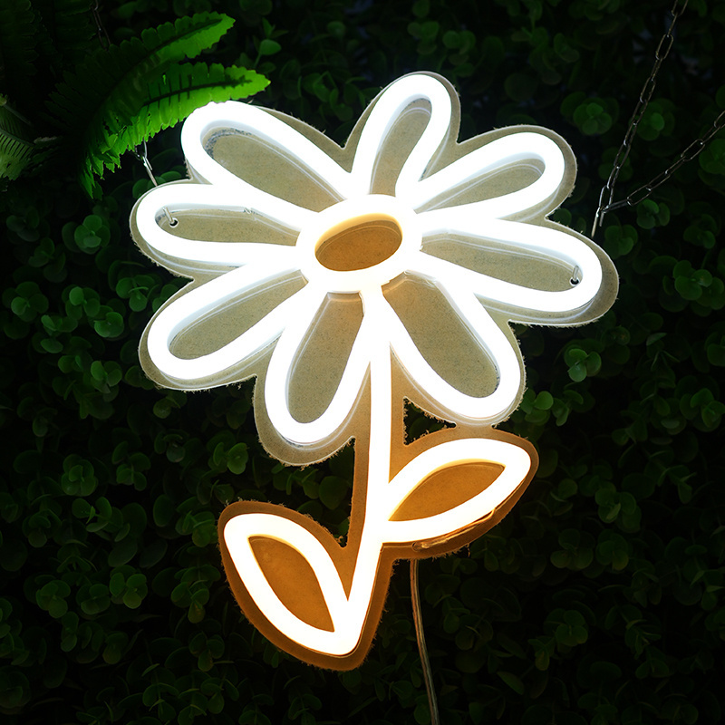 Ice cream flower neon decorations indoor led neon sign happy birthday acrylic custom led neon light