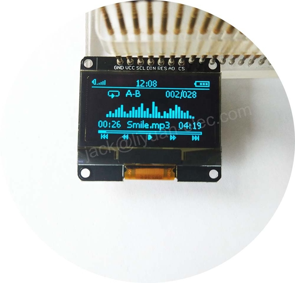 LIYUAN 1.3'' 1.3 inch 128x64 serial 7 pin SPI I2C SH1106 IIC led oled display screen module PCB breakout board LM130SB-128064