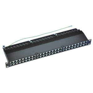 48port Wall Mounted STP Cat5e Cat6 Cat6a toolless Patch Panel 19" 0.5U Krone or 110 Dual