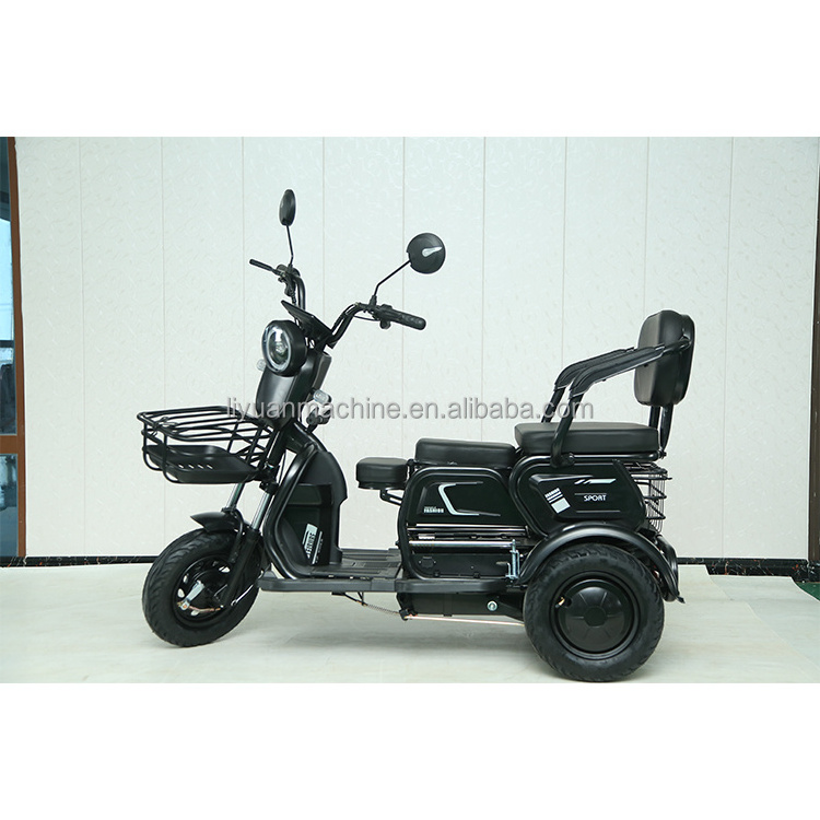 3 Wheel Bicycle Electric Tricycles Tricycle Electric Bike for Elder Youyuan New China Style Double Seat Adult 48V Drum Cargo Eec